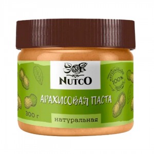 Арахисовая паста натуральная NUTCO, 300 г