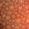 Бумага упаковочная глянцевая "Снежинки на красном", двусторонняя,70 х 100 см 