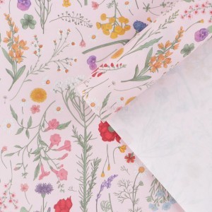Бумага упаковочная крафтовая «Цветы», 50 × 70 см 