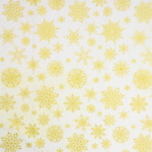 Бумага упаковочная тишью «Золотые снежинки», 50 × 70 см     