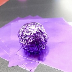 Фольга оберточная для конфет Фиолетовая 10*10 см, 100 шт.