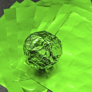 Фольга оберточная для конфет Зелёная 10*10 см, 100 шт.