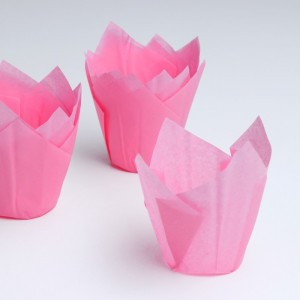 Форма бумажная "Тюльпан" 50*80 мм (нежно-розовый), 50 шт.
