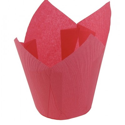 Форма бумажная "Тюльпан" 50*80 мм (темно-розовый), 50 шт.