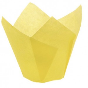 Форма бумажная "Тюльпан" 50*80 мм (желтый), 50 шт.