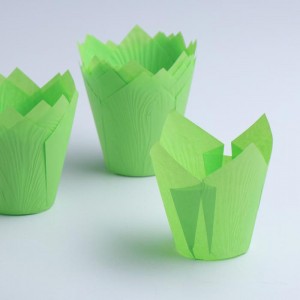 Форма бумажная "Тюльпан", зеленый, 5 х 8 см (1 шт)