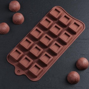 Форма для льда и шоколада, 15ячеек, 22х11х3см "Кубики"