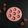 Форма для льда и шоколада «Пончики», 7 ячеек, 15,5×1,3 см, цвет МИКС