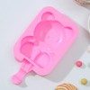 Форма для мороженого 14х8х2,5 см, "Мишутка", цвет розовый