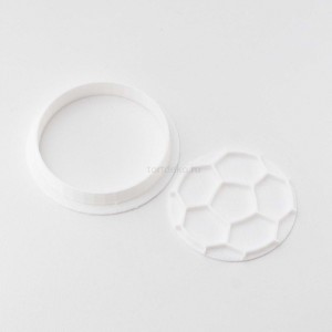 Форма для печенья (штамп, вырубка) "Футбольный мяч", цвет белый 