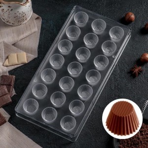 Форма для шоколада 21 ячейка "Конфетти" 27,5x13,5x2,4 см    