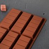 Форма для шоколада 6 ячеек 26х17х1,5 см "Плитка" цвет шоколадный