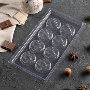 Форма для шоколада 8 ячеек 22х11 см "Волна"   