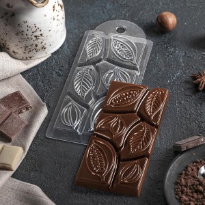 Форма для шоколада "Какао дольки" 7х15х1 см