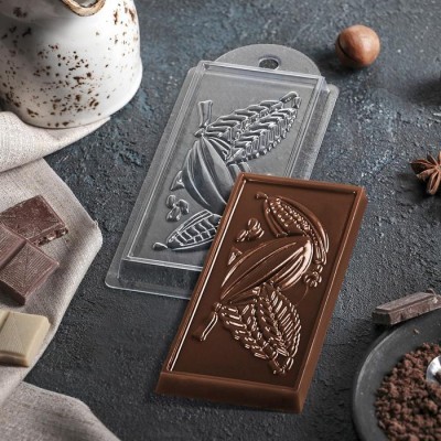 Форма для шоколада "Какао" 7х15х1 см