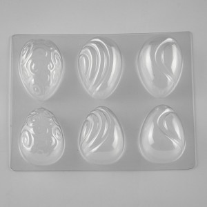 Форма пластиковая для шоколада «Пасхальные яйца с узором 1»