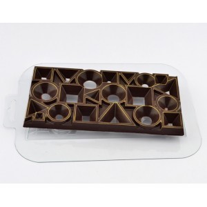 Форма пластиковая для шоколада «Плитка насквозь разные»