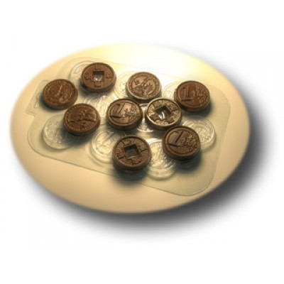 Форма пластиковая для шоколада "Монеты"