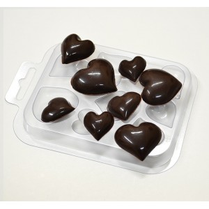 Форма пластиковая для шоколада «Шоко-сердечки»