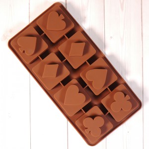 Форма силиконовая для шоколада "Карты", 20*10 см