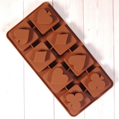 Форма силиконовая для шоколада "Карты", 20*10 см