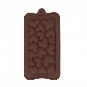 Форма силиконовая для шоколада "Плитка сердце"