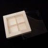 К38/2 Коробка на 4 конфет с пластиковой крышкой 120х120х30 мм, белая