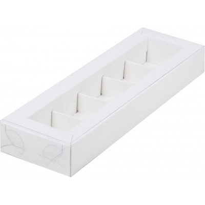 К75 Коробка для конфет с пластиковой крышкой 235*70*30 мм, белая