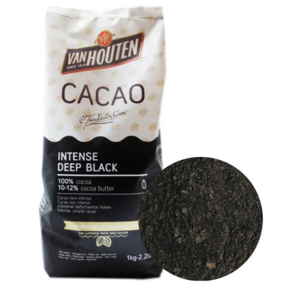Какао-порошок алкализованный "Van Houten", интенсивный черный, 10-12%, 1 кг