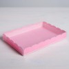 Коробка для кондитерских изделий с PVC-крышкой «Сделано с любовью», 22 × 15 × 3 см