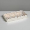 Коробка для кондитерских изделий с PVC крышкой «Снег», 10.5 × 21 × 3 см
