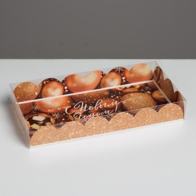 Коробка для кондитерских изделий с PVC крышкой «Все получится», 10.5 × 21 × 3 см