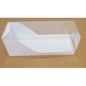 Коробка для рулета прозрачная, размер 300х110х110 мм, белая