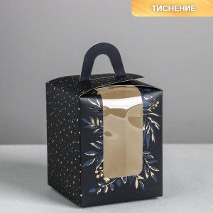 Коробка на 1 капкейк с окном «Подарок для тебя», 9 × 9 × 11 см