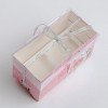 Коробка на 2 капкейка с пластиковой крышкой "Sweet dreams", 160*100*80 мм