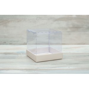 Коробка с прозрачным куполом, 80*80*80мм, белый