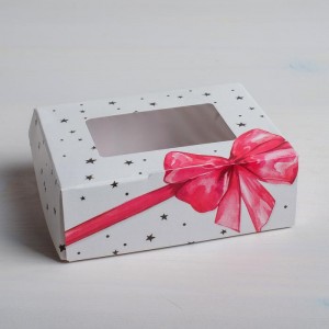 Коробка складная «Подарок», 10 × 8 × 3.5 см 