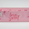Коробочка для макарон с PVC крышкой "Love is sweet", 19,5 х 5 х 4,5 см