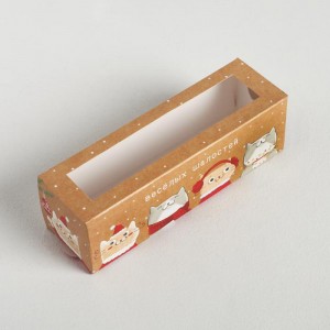 Коробочка для макарон «Твой подарочек», 18 × 5.5 × 5.5 см