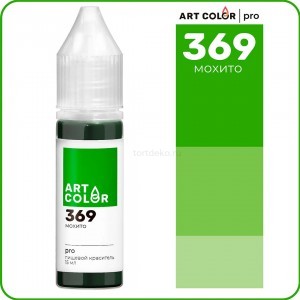 Краситель гелевый "Art Color" Pro 369 Мохито / Ярко-зеленый, (15 мл)