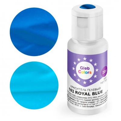 Краситель гелевый "Gleb Colors" 102 Royal Blue (Голубой) 20 г