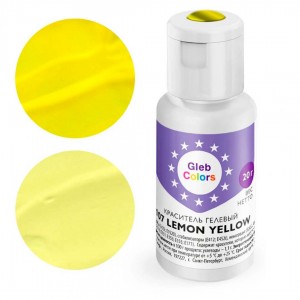 Краситель гелевый "Gleb Colors" 107 Lemon Yellow (Жёлтый) 20 г