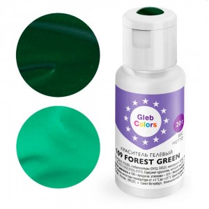 Краситель гелевый "Gleb Colors" 109 Forest Green (Зеленый лес), 20 г