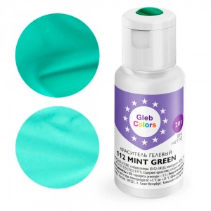 Краситель гелевый "Gleb Colors" 112 Mint Green (Зеленая мята), 20 г
