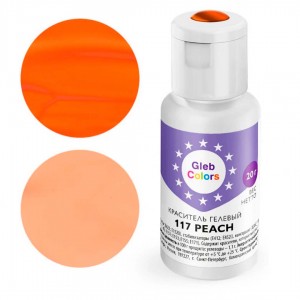Краситель гелевый "Gleb Colors" 117 Peach (Персиковый), 20 г