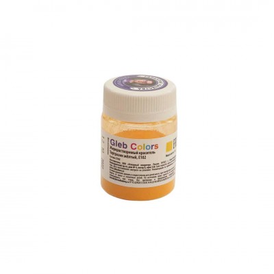 Краситель сухой жирорастворимый Gleb Colors E102 (Тартразин жёлтый) 10 г