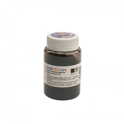 Краситель сухой жирорастворимый Gleb Colors E153 (Чёрный угольный) 10 г