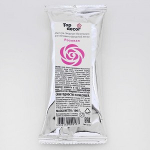Мастика сахарная ванильная Топ-Декор (розовая) 100 г
