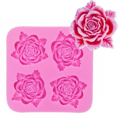 Молд силиконовый «Ажурные розы», 8×8 см