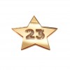 Набор акриловых топперов "23, звезда", золото, 4 шт в наборе